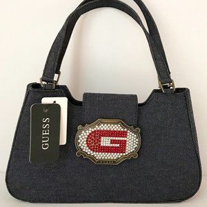 Guess Mini Denim with Rhinestone Closure Bag